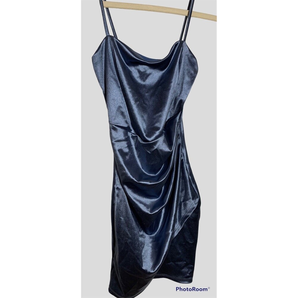 Windsor Y2k Formal Prom Dress Dusty Blue w/ Spaghetti Straps Size XS NWT